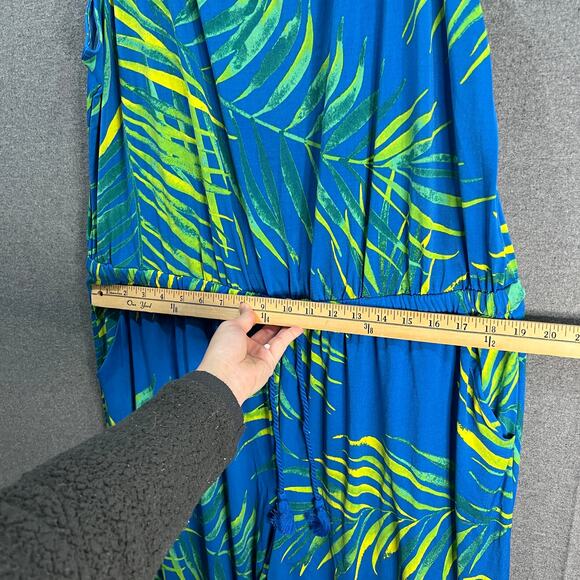 AmberNoon II Petite UPF 50 Cropped Painted Ju Sapphire Palm Petite 1X - Picture 9 of 16